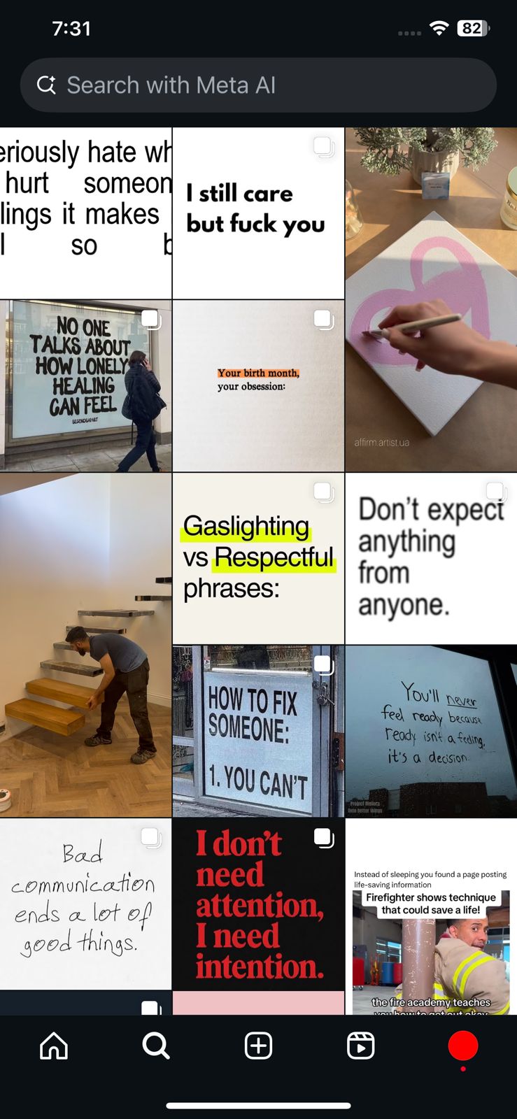 Instagram Explore Page Example